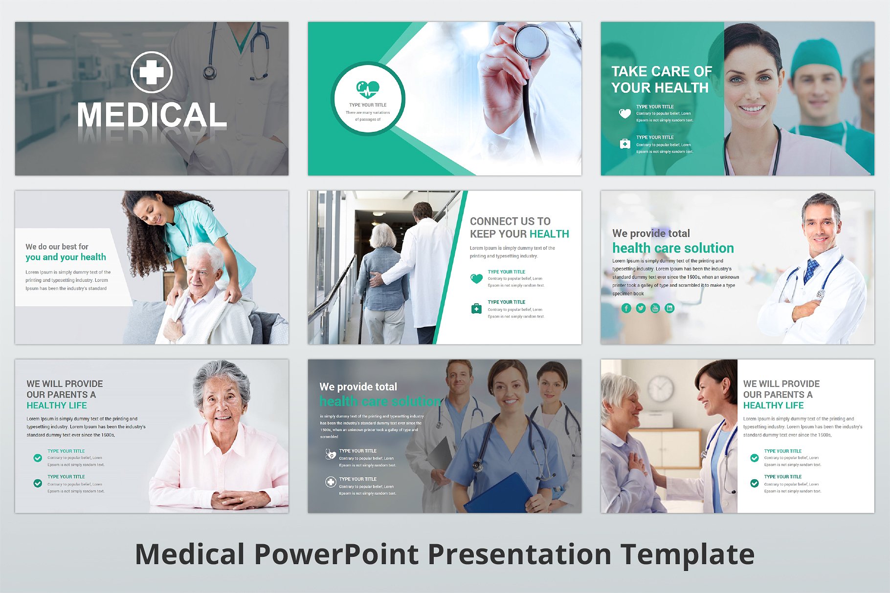 高品质医疗行业演示的PPT模板下载 Medical PowerPoint Template [pptx]插图(4)