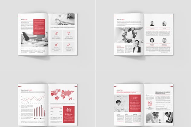 企业市场营销企划画册设计模板套装 Business Marketing – Company Profile Bundle 3 in 1插图(2)
