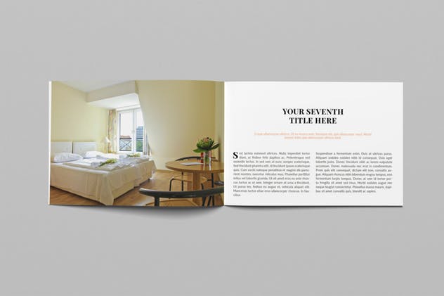 横向尺寸简约室内设计画册设计模板 Simplest Landscape Magazine插图(11)