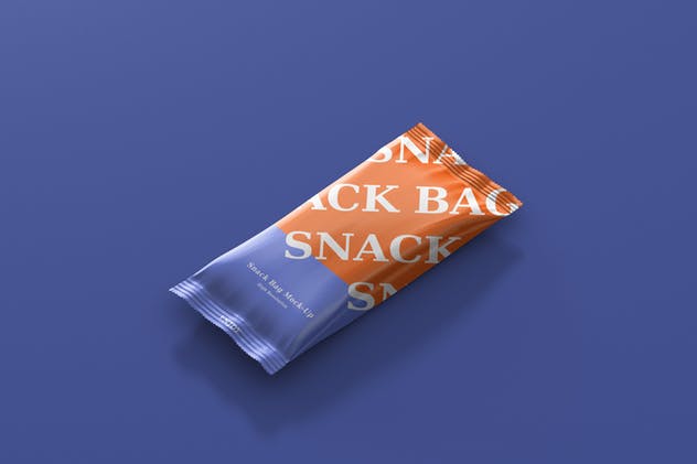 小尺寸糖果零食袋包装样机 Snack Foil Bag Mockup – Slim Size插图(2)