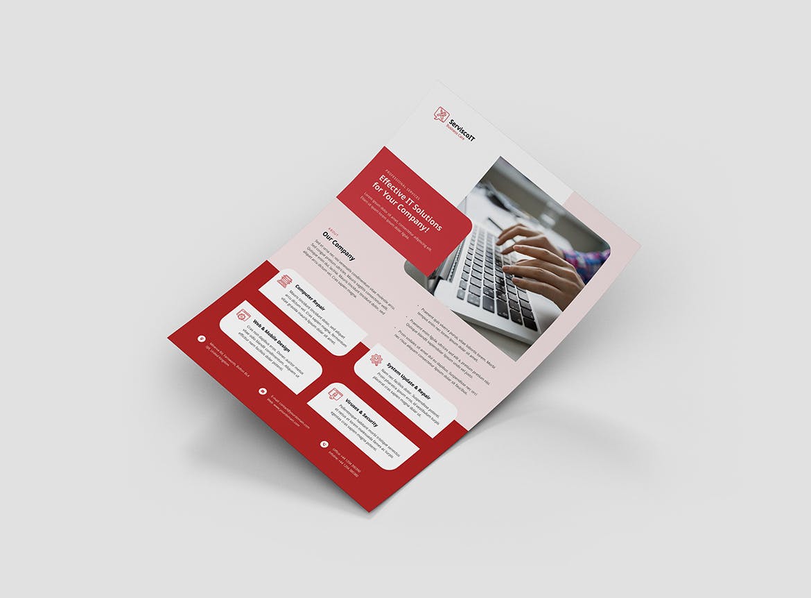 IT服务IT公司宣传折页传单设计模板 IT Services – Brochures Bundle Print Templates插图(11)