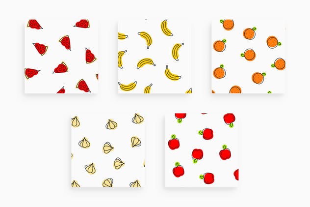35款手绘食物图案背景设计素材 Foody Patterns插图(10)