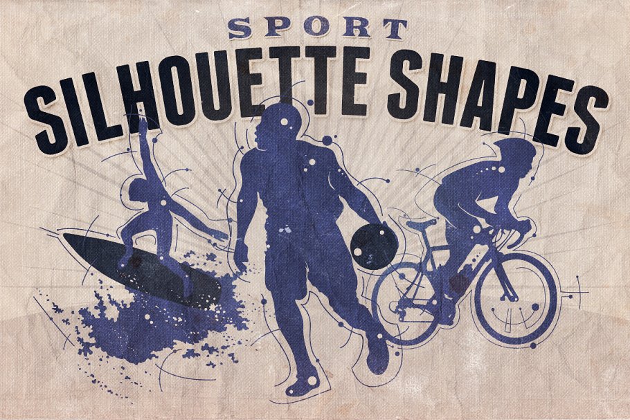 体育运动剪影图形素材 Silhouette shapes – Sport插图