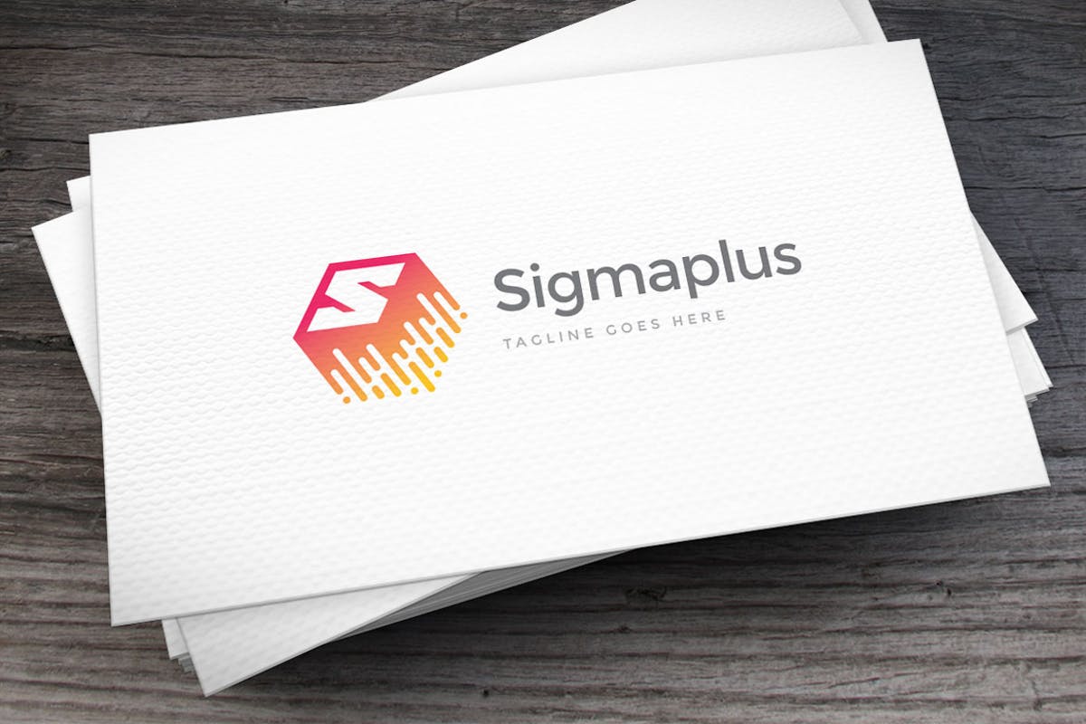 字母S图形徽标Logo设计模板 Sigmaplus Letter S Logo Template插图