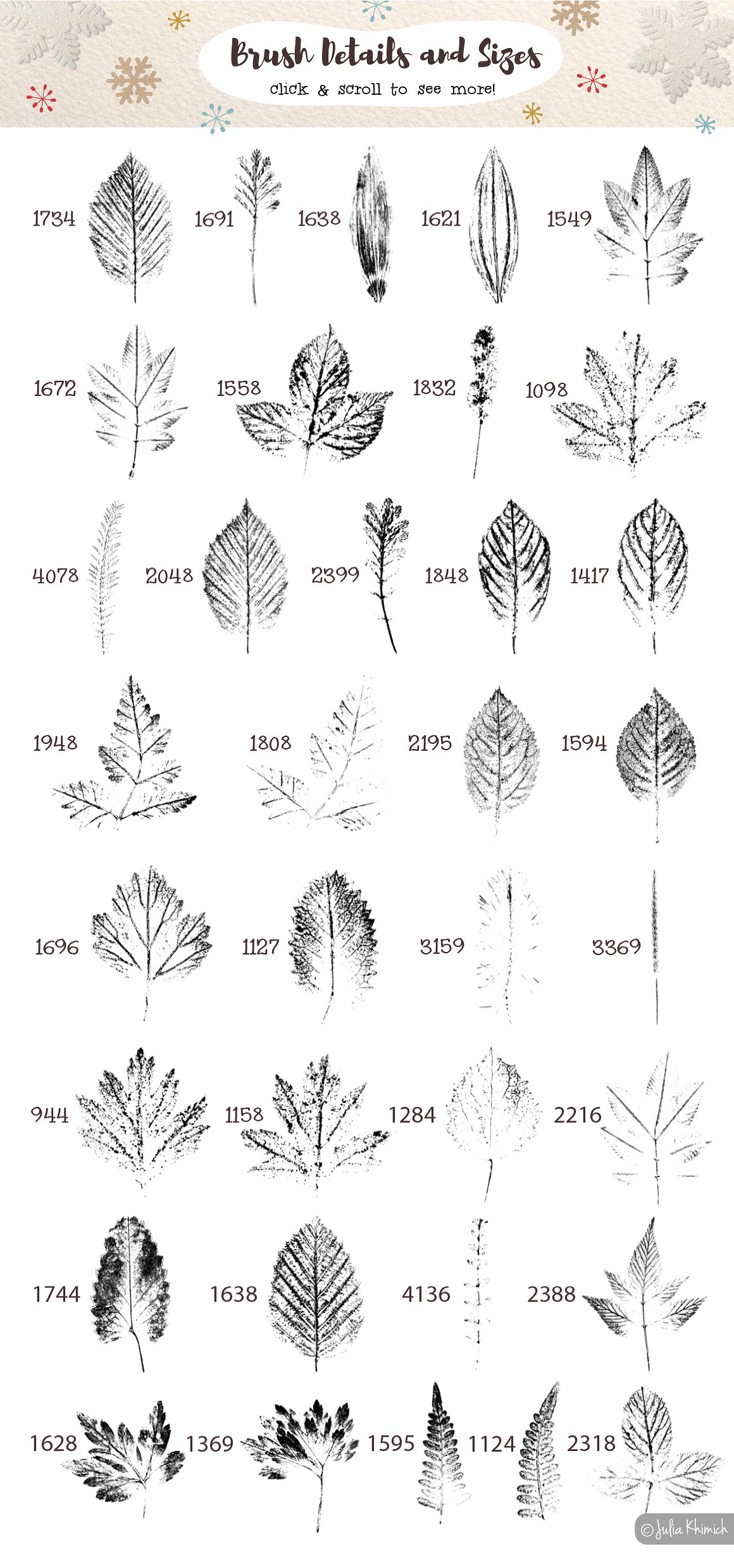 美丽的自然动植物类PS纹理笔刷打包下载[abr]插图(7)