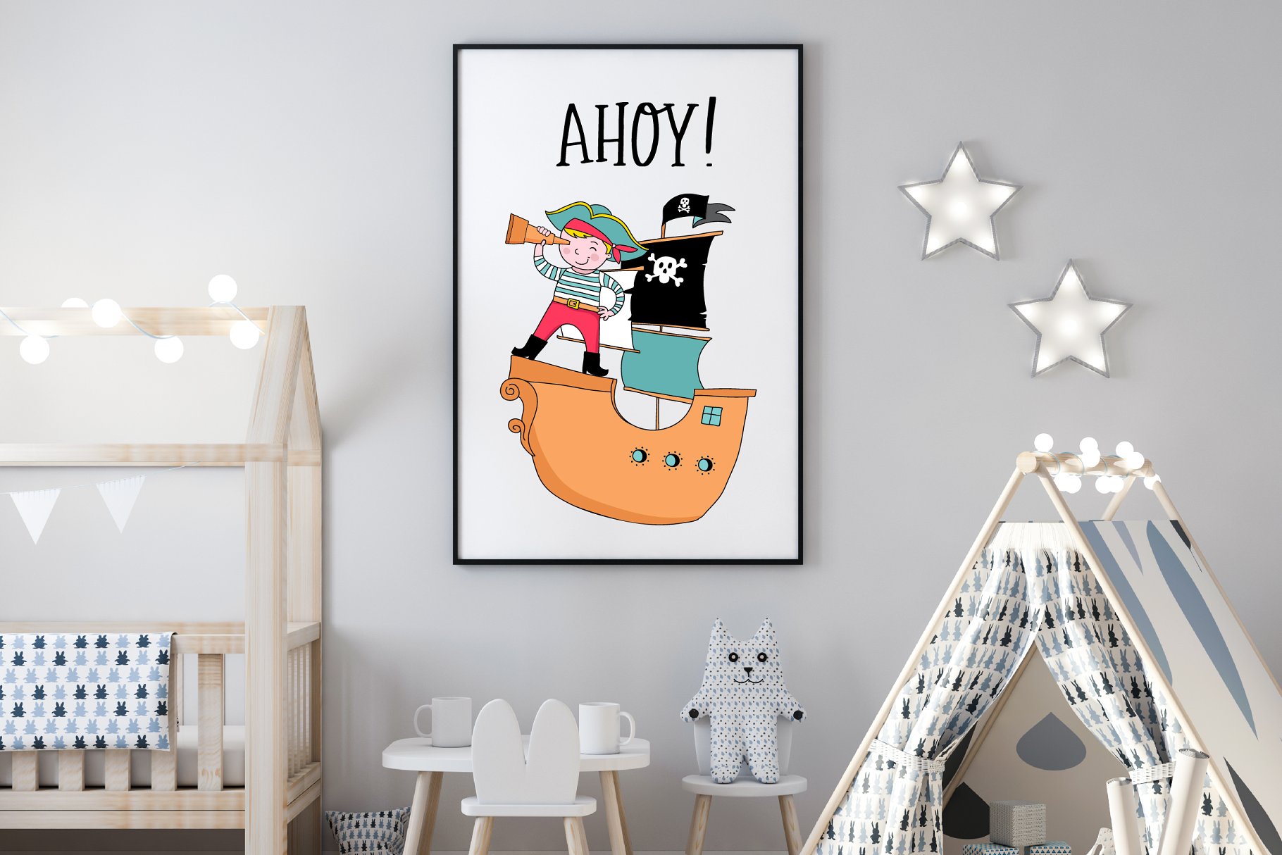 海盗船系列马克笔手绘卡通插画 Ahoy! Pirate collection插图(1)