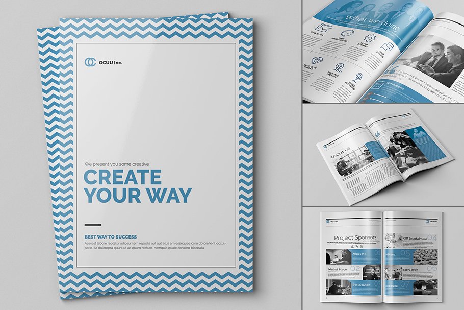 20款创意画册企业文宣手册模板 Big Bundle – 20 Creative Brochures插图(7)