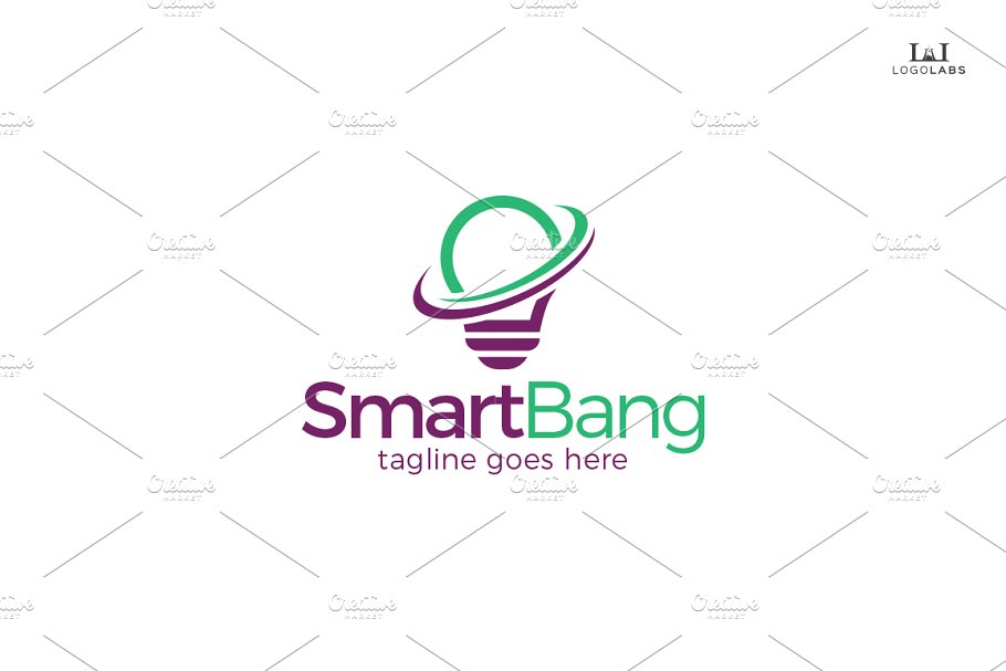 智慧灵感主题Logo模板 Smart Bang Logo插图