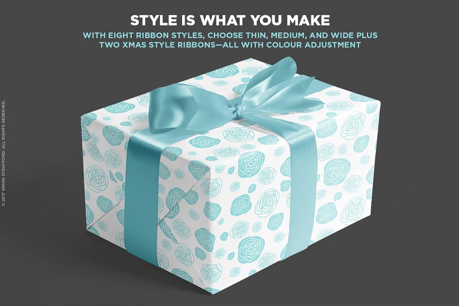 礼品盒包装盒样机 Gift box mockup for photoshop插图(2)