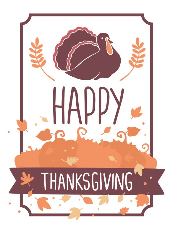感恩节庆祝火鸡美食矢量设计素材 Happy Thanksgiving turkey插图(2)