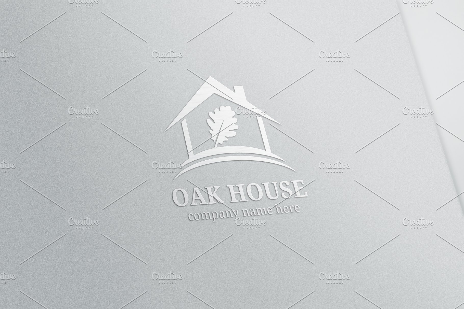 房子装修主题Logo模板 Oak House Logo插图(3)