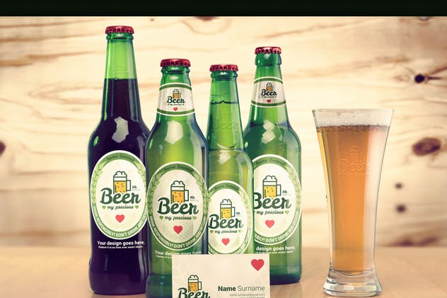 啤酒包装&品牌VI样机模板 Beer Package & Branding Mock-ups插图(11)