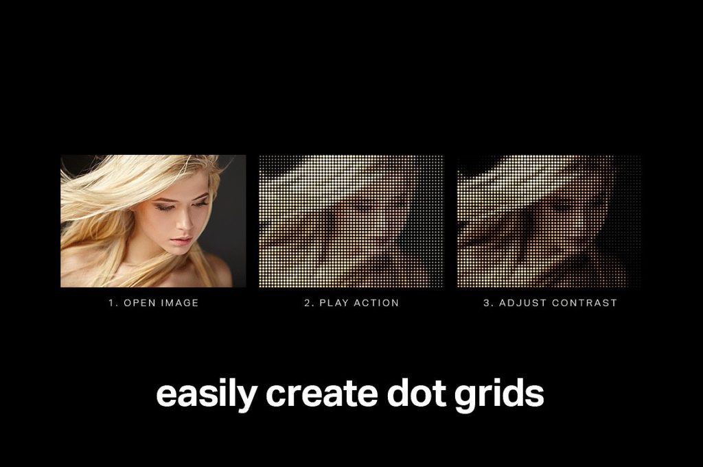 帅气波点网格PS动作 Dot Grid Photoshop Actions插图(6)