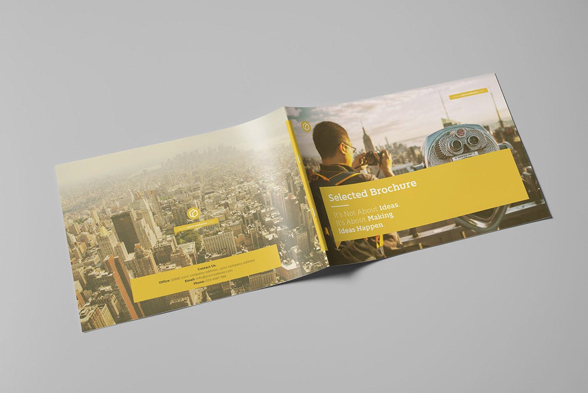 横版企业画册版式设计模板 Selected Landscape Brochure插图(10)