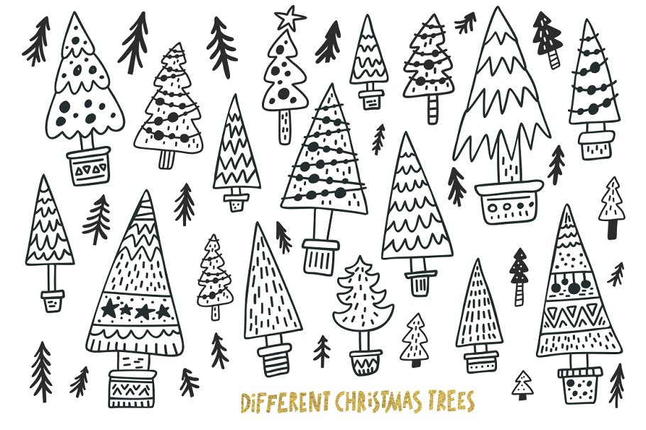 绚丽多彩圣诞节剪贴画元素设计套装 Ornate Christmas Collection插图(9)