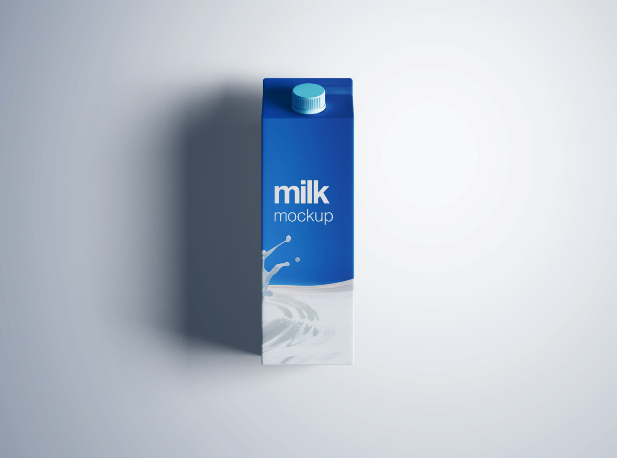 牛奶瓶&牛奶盒外观设计样机插图(5)