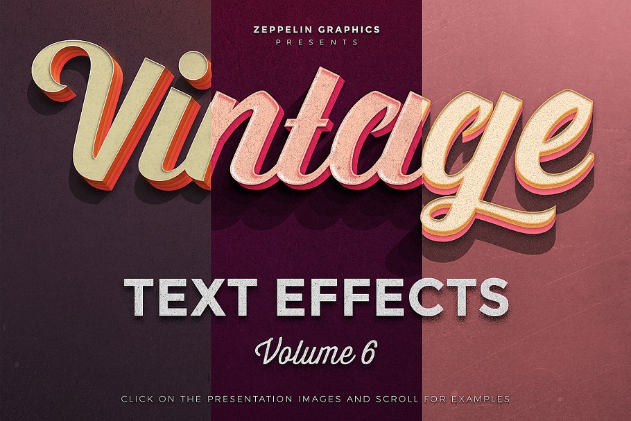 复古怀旧风格文本图层纹理v6 Vintage Text Effects Vol.6插图