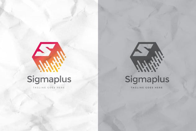 字母S图形徽标Logo设计模板 Sigmaplus Letter S Logo Template插图(2)