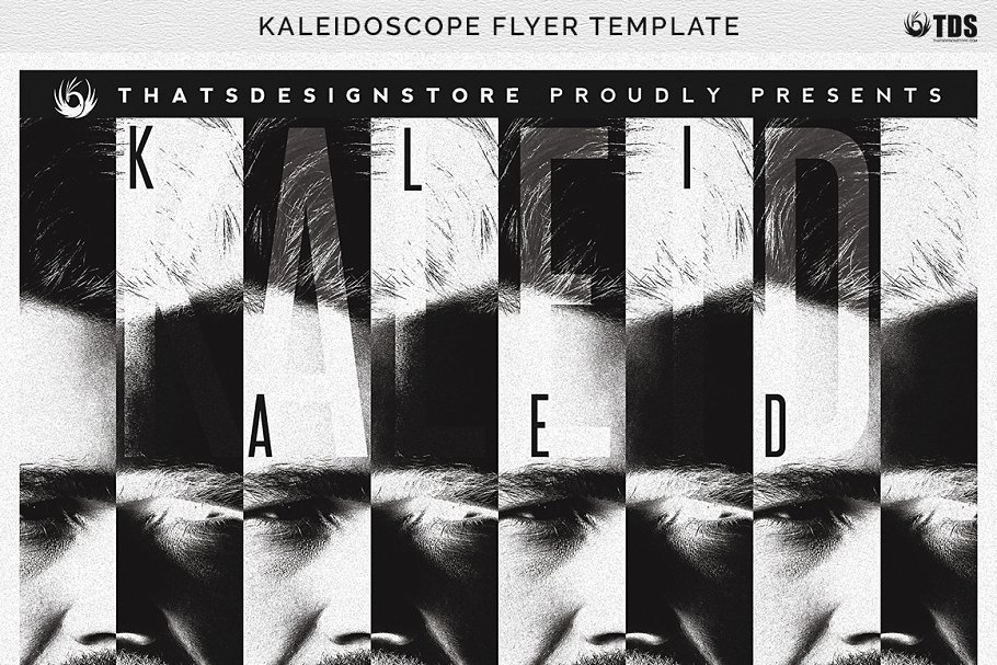 酷炫俱乐部海报宣传传单PSD模板 Kaleidoscope Flyer PSD插图(6)