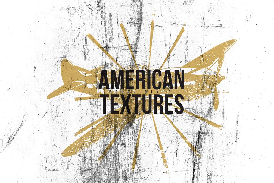美式风格手绘纹理AI笔刷 American Brush Style + Bonus插图(1)
