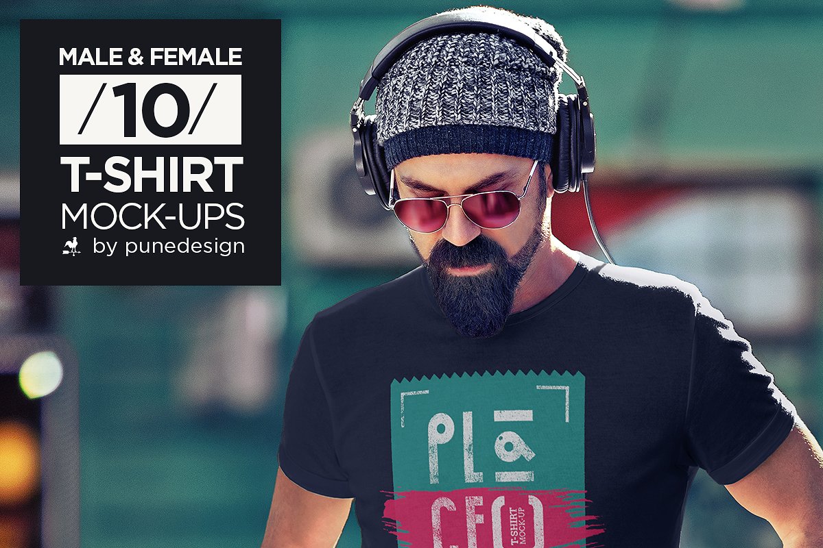 T-Shirt Mock-Up Vol.4 时尚的男女圆领T恤展示样机下载 1.67 GB[psd]插图