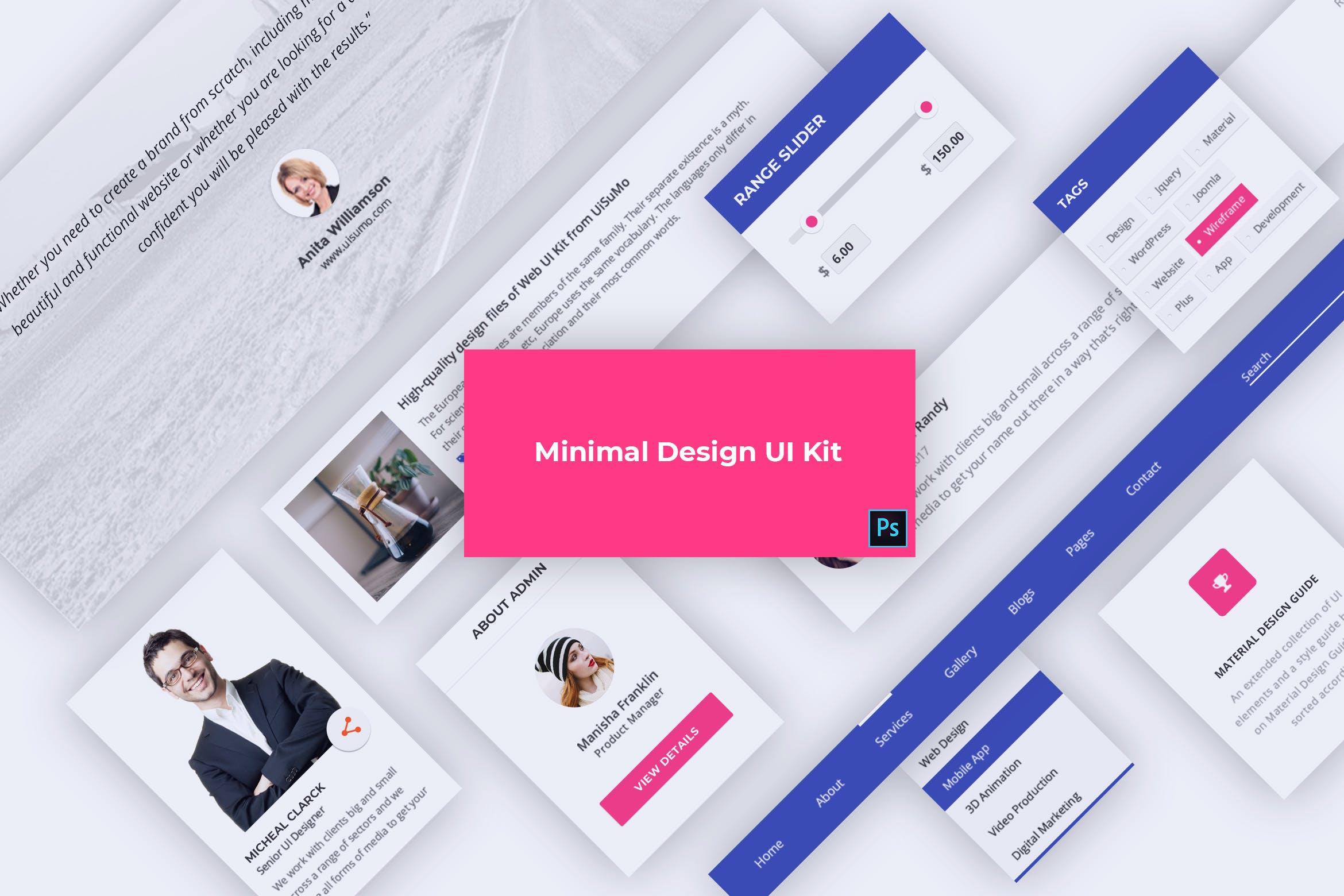 Material Design设计规范Web界面设计UI套件 Material Design Web UI Kit插图