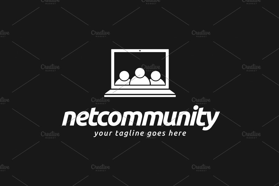网络社区社交类logo模板 Net Community Logo Template插图(4)