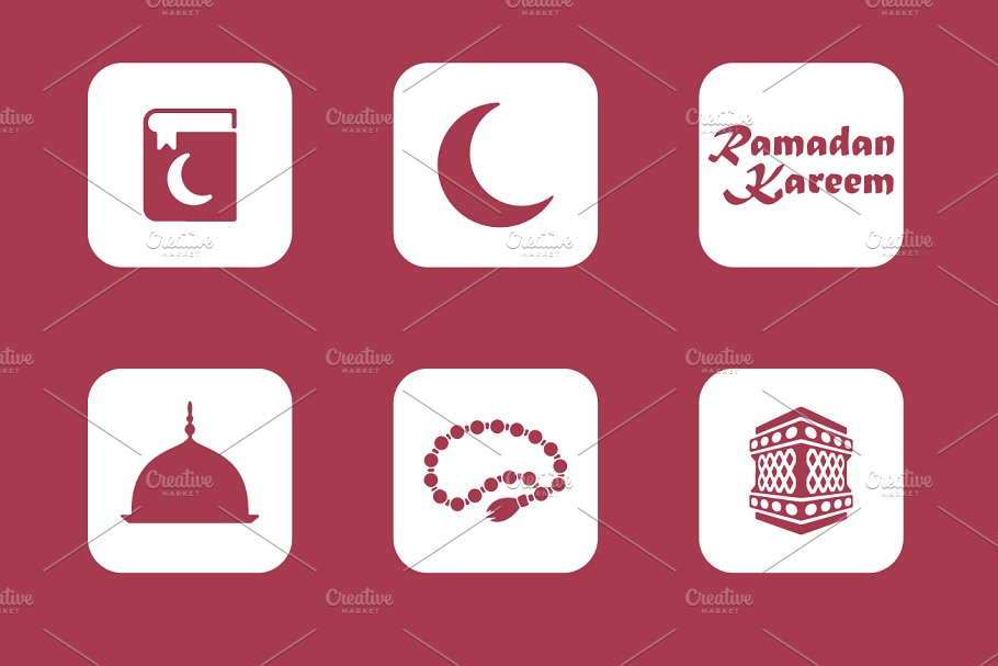 36枚斋月宗教主题图标 36 ramadan simple icons插图(2)