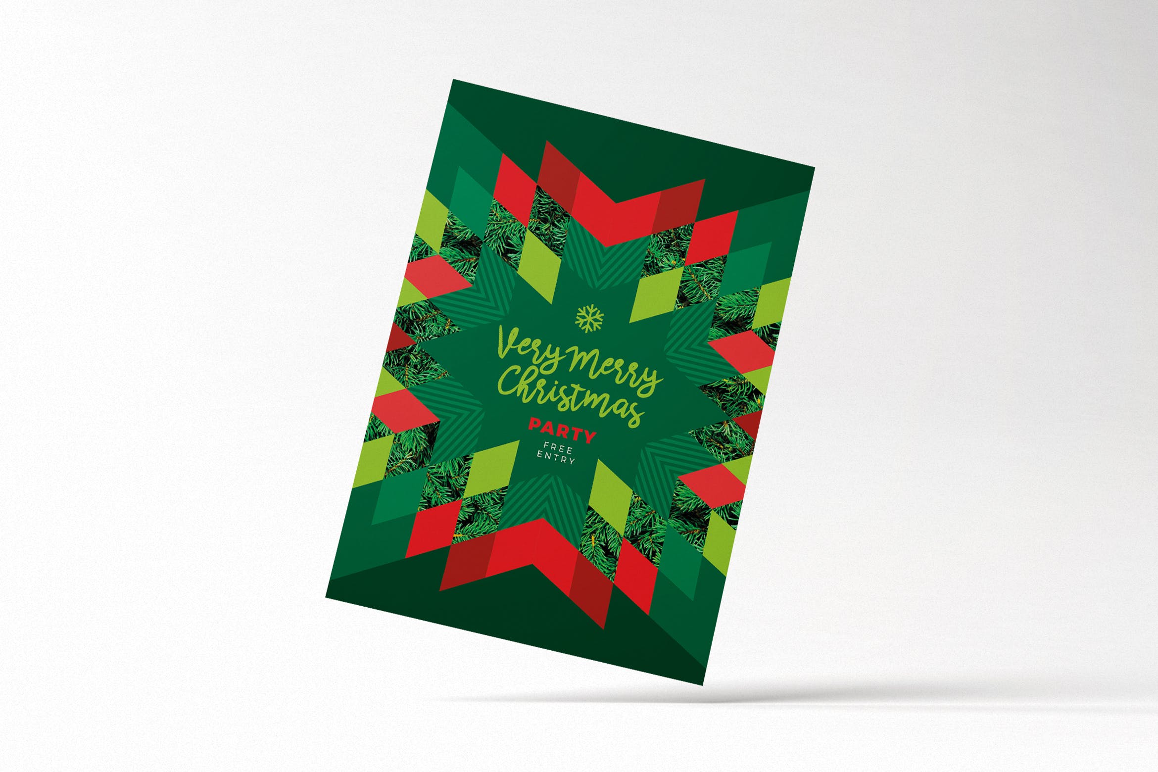 现代圣诞节活动派对邀请贺卡设计模板 Modern Merry Christmas Card插图