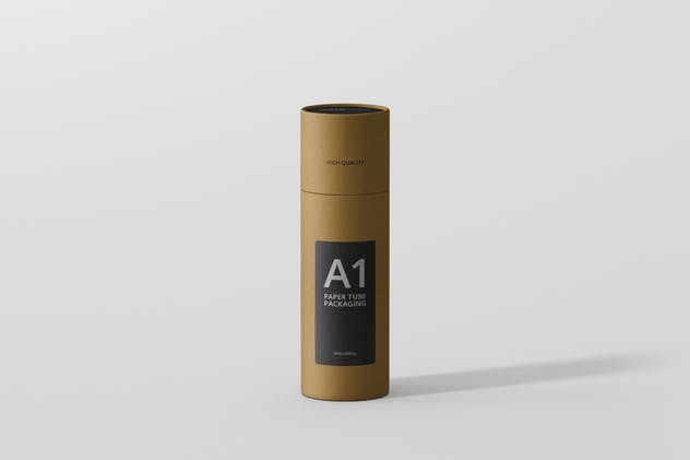 茶叶/咖啡纸筒包装设计样机 Paper Tube Packaging Mockup – Slim插图(1)