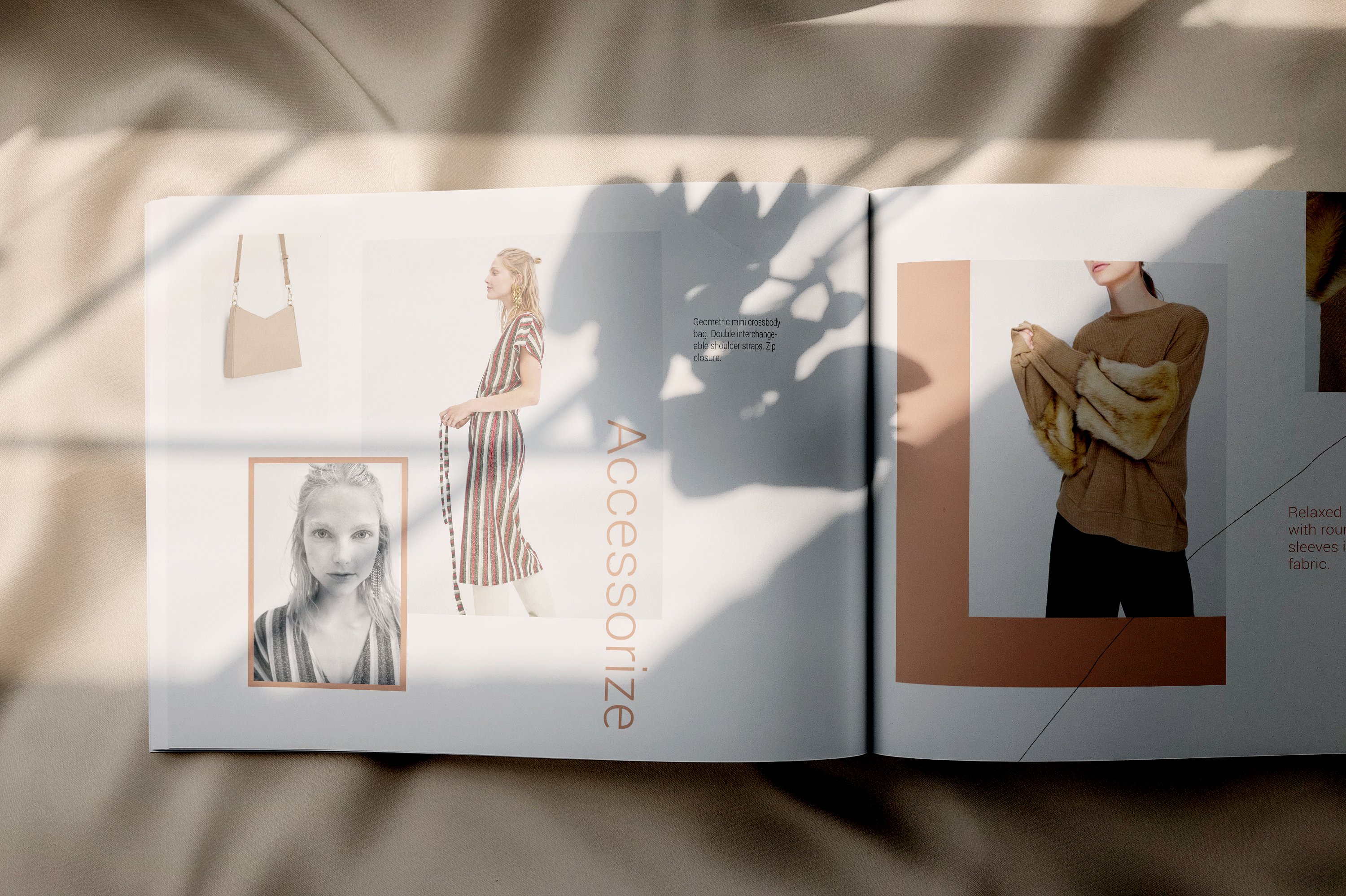 时尚品牌产品展示画册杂志样机 Shadow Brand – Magazine Mockups插图(4)