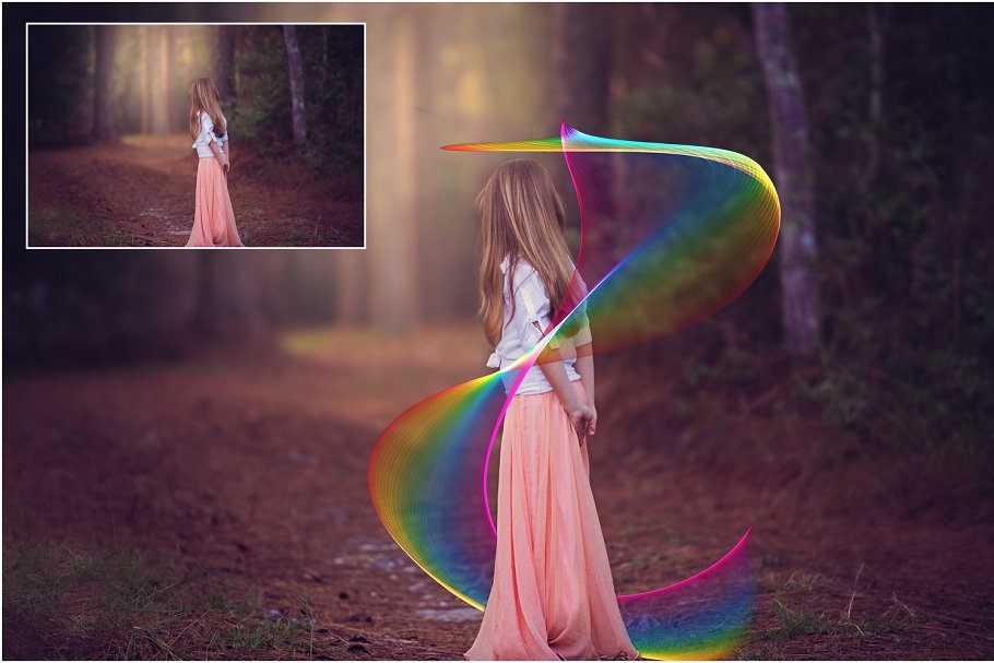 5K高分辨率彩虹柔和线条叠层背景 5K Rainbow Soft Lines Overlays插图(1)