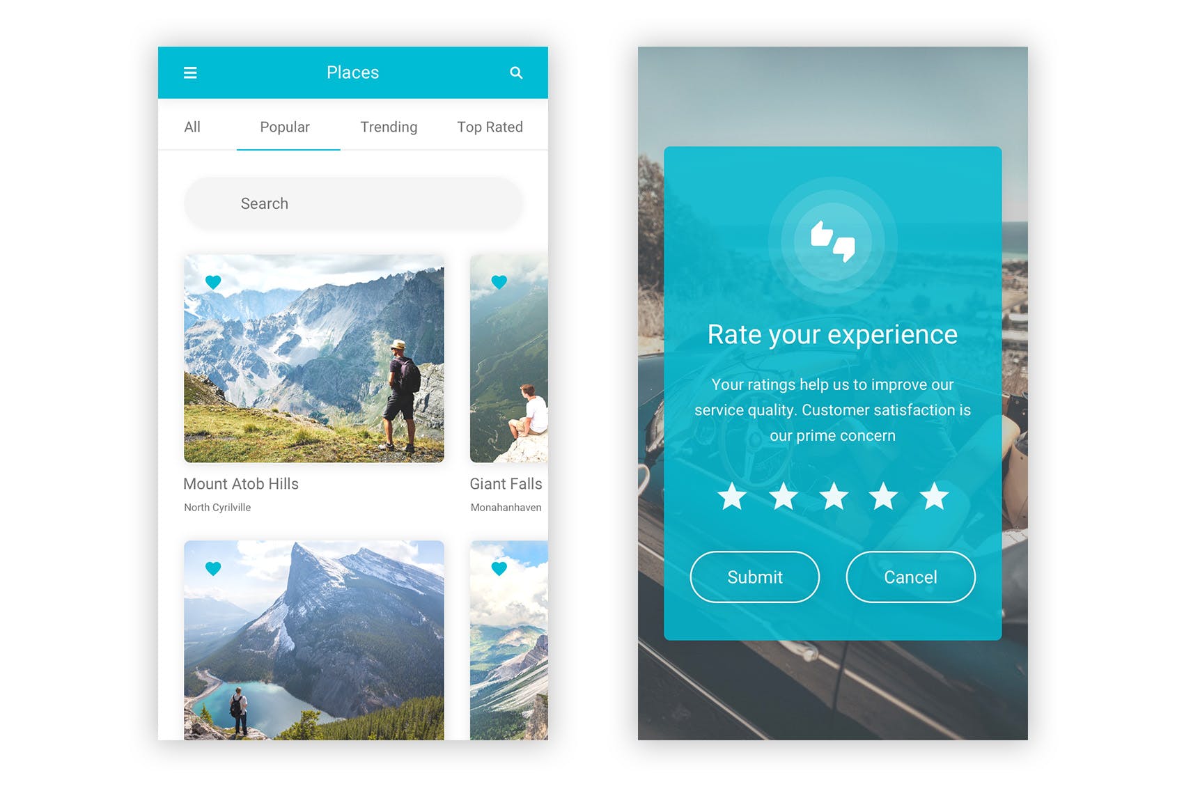 旅行和航班机票预订APP应用程序UI界面设计PSD模板 Udaan – Travel & Flight Booking App for Photoshop插图(10)