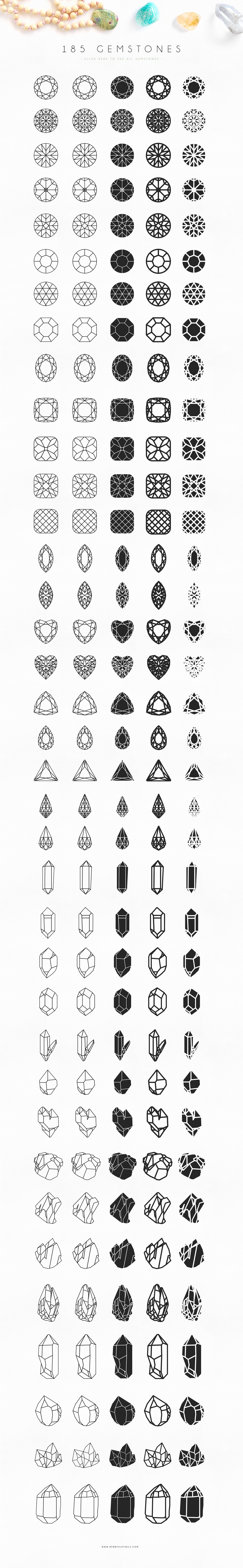 185颗完美的宝石矢量素材下载[eps,png]插图(4)