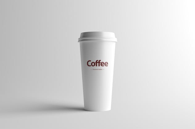 咖啡超大杯包装设计模板 Paper Coffee Cup Mock-Up – Large插图(1)