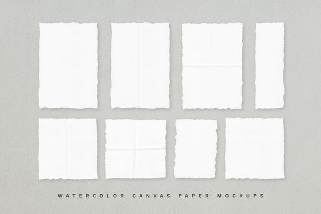 手工制作毛边纸张样机模板 Deckle Edge Paper Mockup Set插图(5)