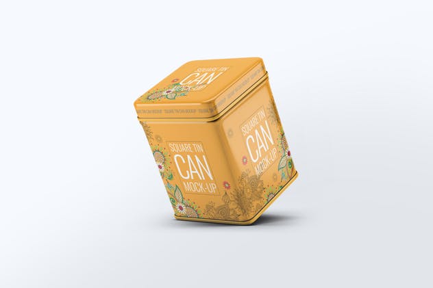 茶叶锡罐外观设计样机模板 Tin Cans Mock-Up Bundle插图(9)