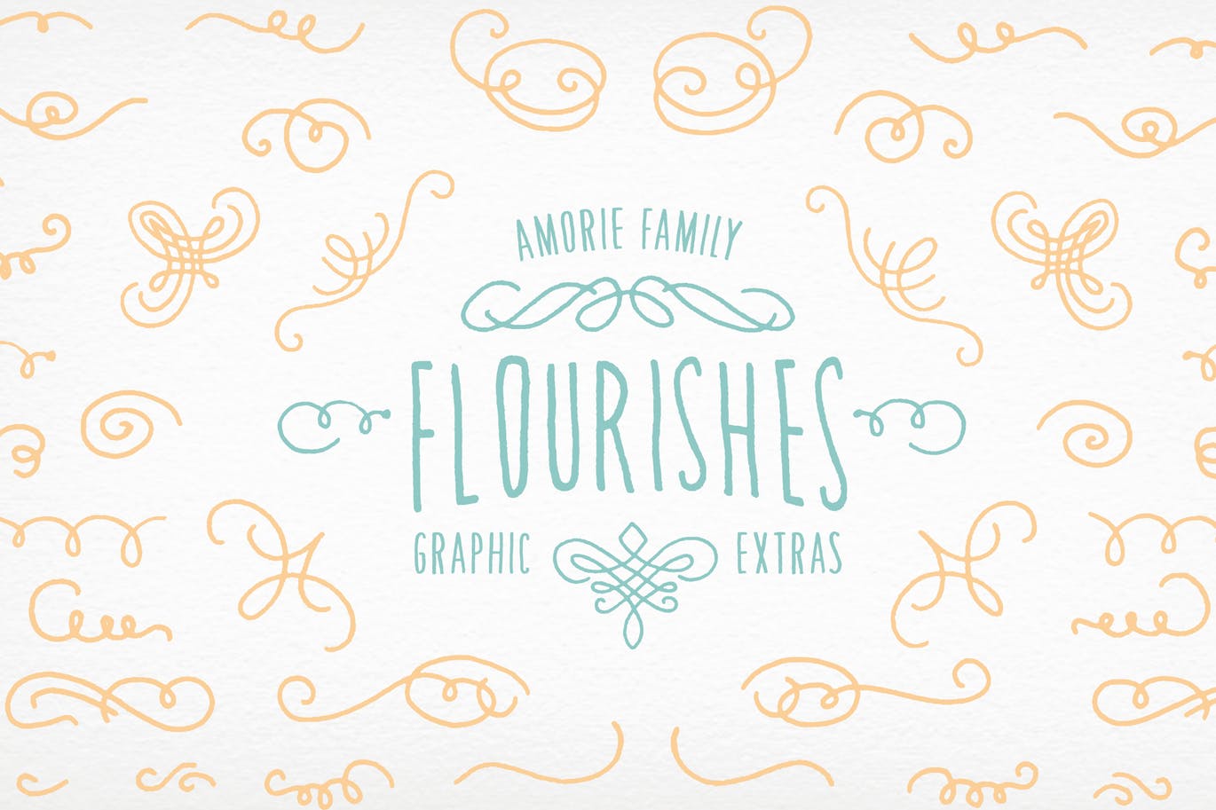 装饰元素图案字体下载 Amorie Font Elements – Flourishes插图