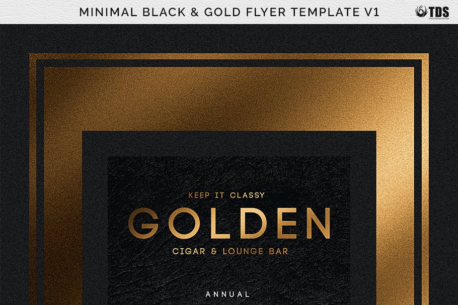 极简主义黑金风格传单PSD模板v1 Minimal Black Gold Flyer PSD V1插图(7)