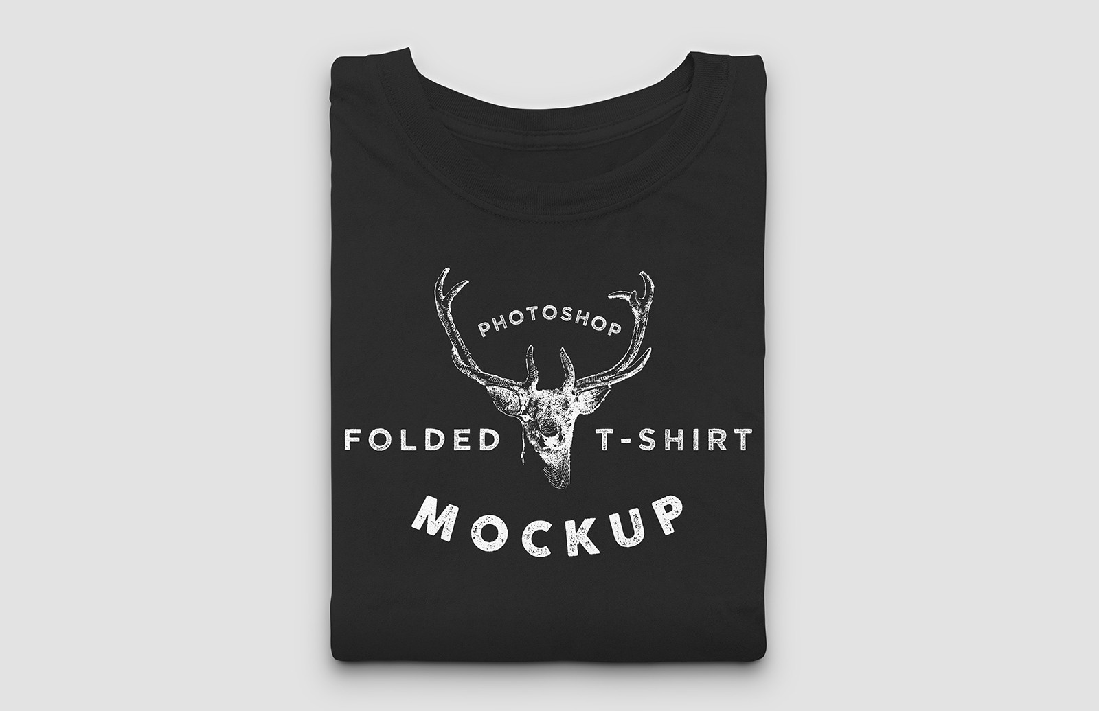 折叠T恤 PSD 样机 Folded T-Shirt Mockup PSD插图