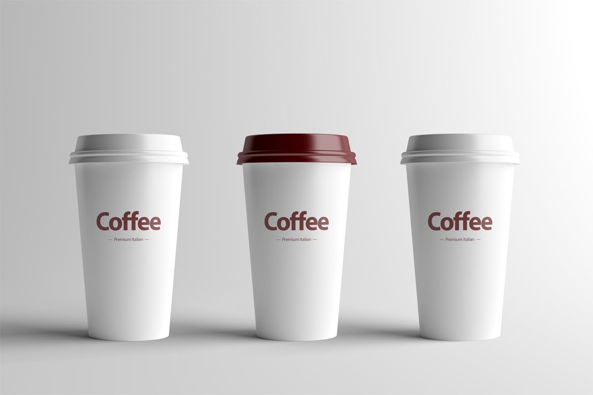 中等尺寸咖啡纸杯样机展示模板 Paper Coffee Cup Mock-Up – Medium插图