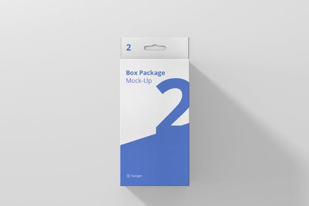 矩形挂耳纸盒包装盒样机 Package Box Mockup – Rectangle with Hanger插图(5)