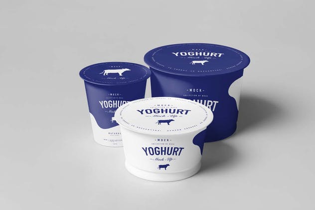 酸奶杯样机模板3 Yoghurt Cup Mock-up 3插图(7)