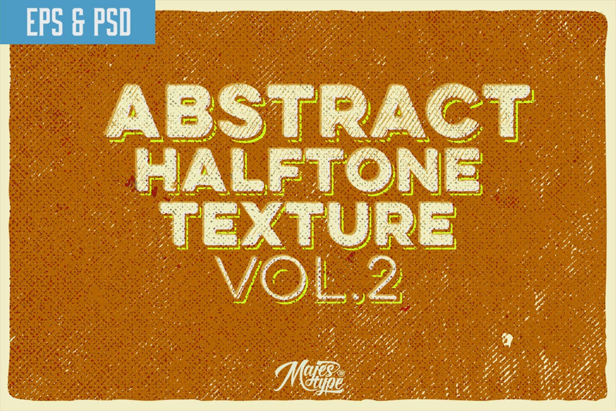 10个复古抽象半色调纹理Vol.2 10 Abstract Halftone Texture Vol.2插图