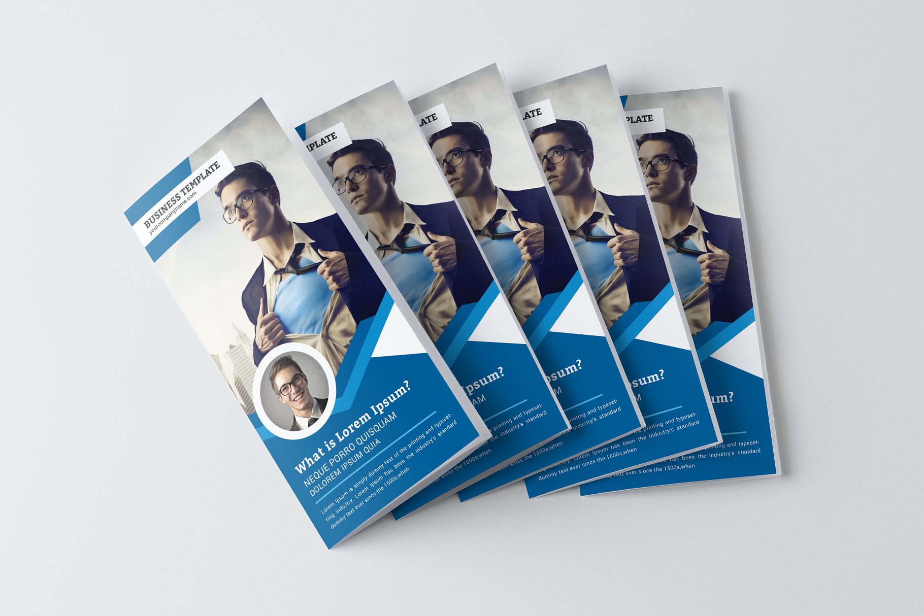 企业合作推广三折页宣传单手册模板 Corporate Trifold Brochure插图(1)