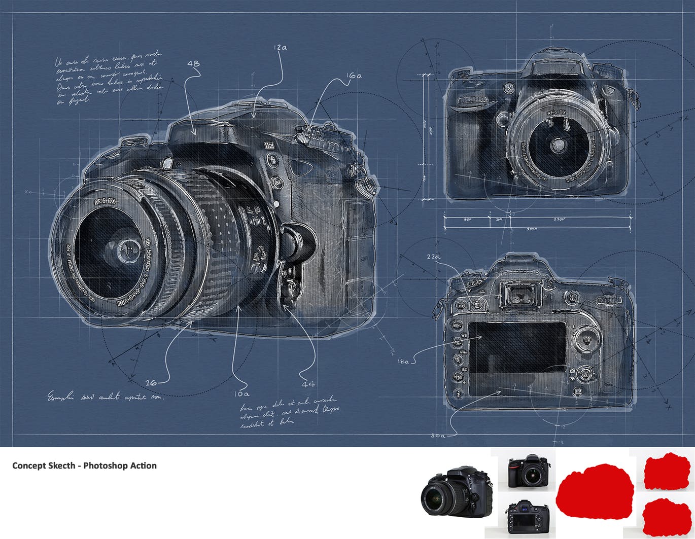 建筑工程设计素描效果图一键生成PS动作 Concept Sketch – Photoshop Action插图(9)