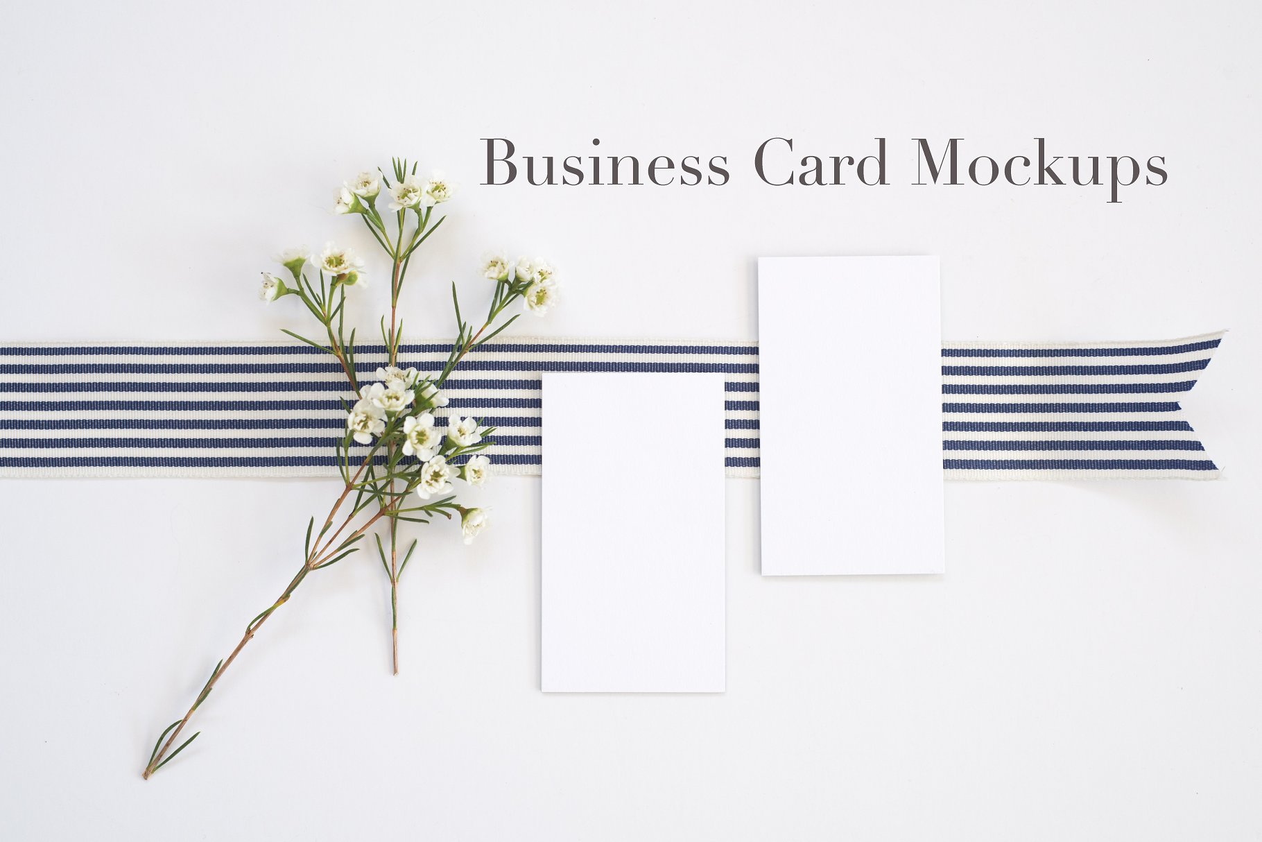 时尚简约企业名片展示样机 Styled Stock | Business Card Mockups插图