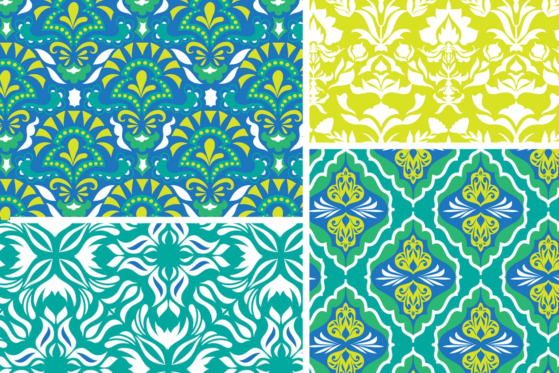 现代几何植物花卉图案背景 Botanica Isle Modern Floral Patterns插图(6)