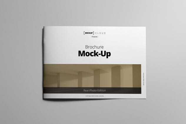 企业画册产品手册样机模板 Landscape Brochure Mockup插图(4)
