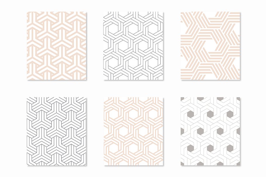 18款几何图形无缝图案纹理 18 Geometric Seamless Patterns插图(4)